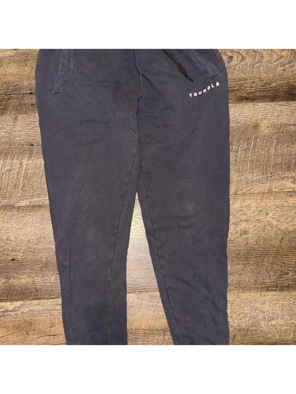 YoungLA Men's Grey and Black Joggers-tracksuit